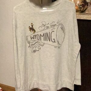 Gray Wyoming Graphic Sweatshirt